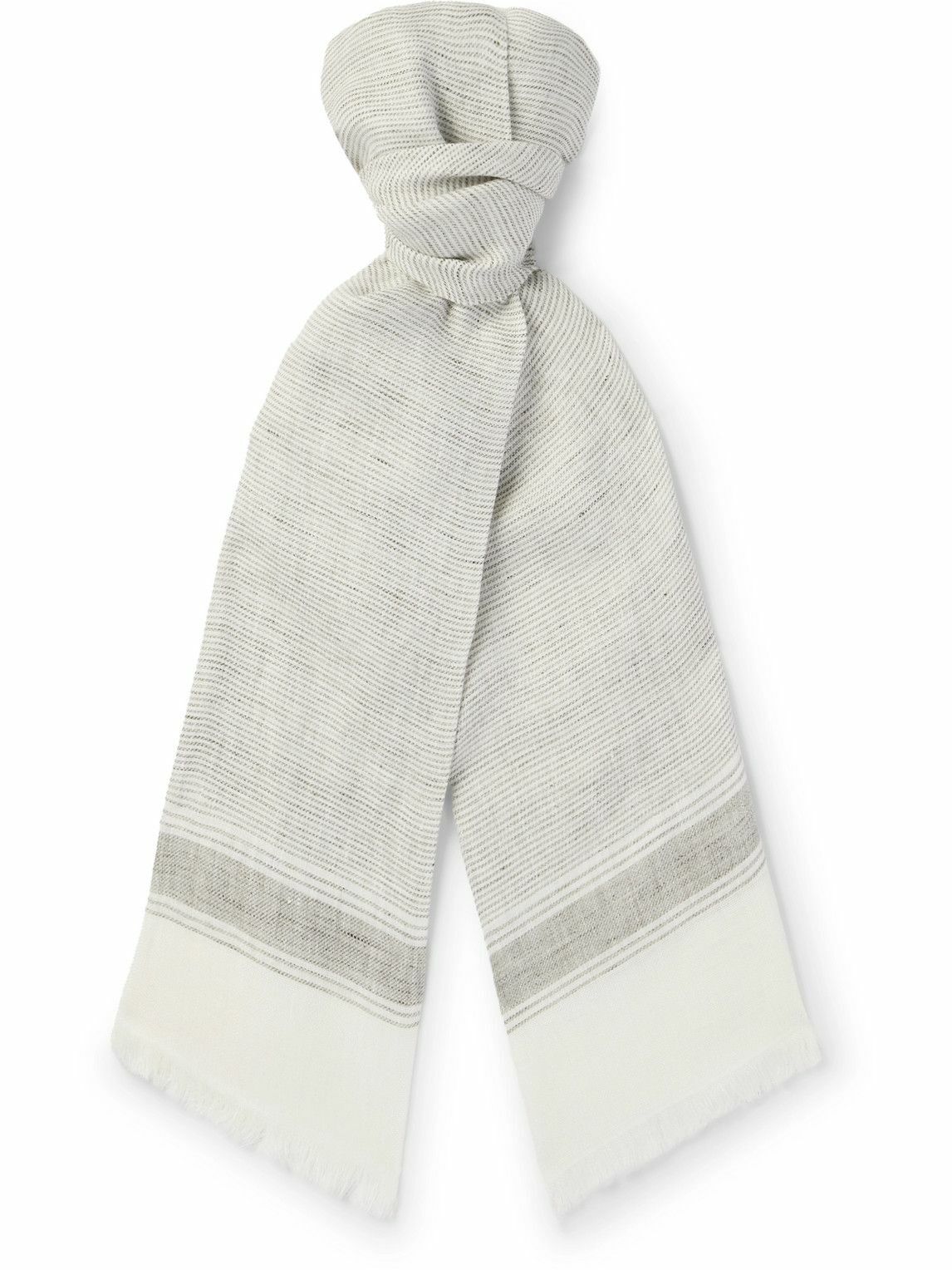 Brunello Cucinelli Women's Lurex Linen Scarf Beige main image 1