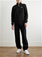 Nike - Sportswear Club Logo-Embroidered Cotton-Blend Jersey Half-Zip Sweatshirt - Black