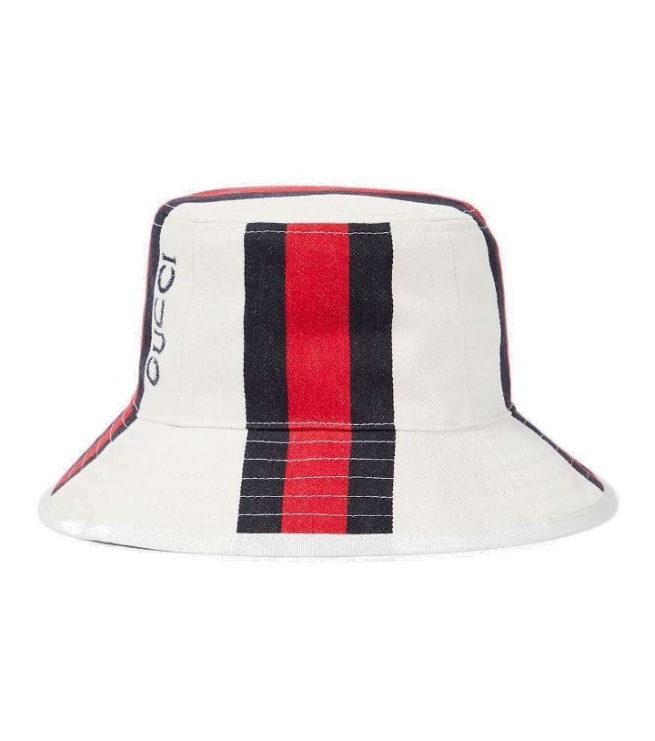 Photo: Gucci Logo cotton canvas bucket hat