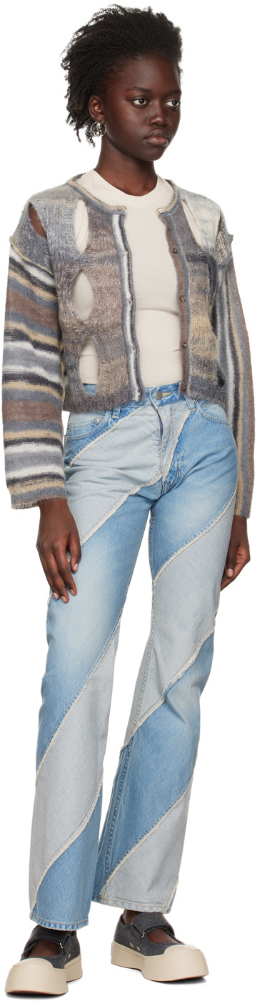 PERVERZE Gray Cutout Cardigan