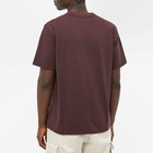 Armor-Lux Men's Callac Striped T-Shirt in Dark Burgundy/Moka