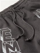 Emotionally Unavailable - Stefan Meier Tapered Logo-Print Cotton-Jersey Sweatpants - Gray