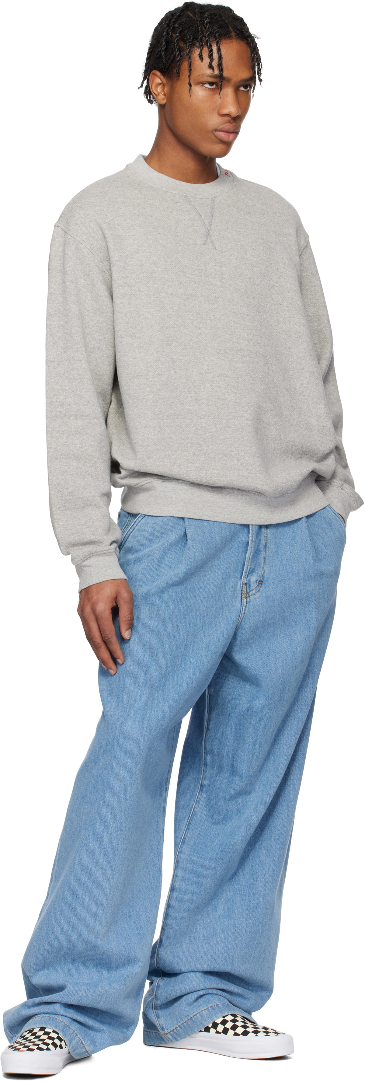 The Elder Statesman Gray Daily Crew Sweatshirt