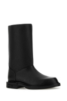 Fendi Black Leather Frame Boots