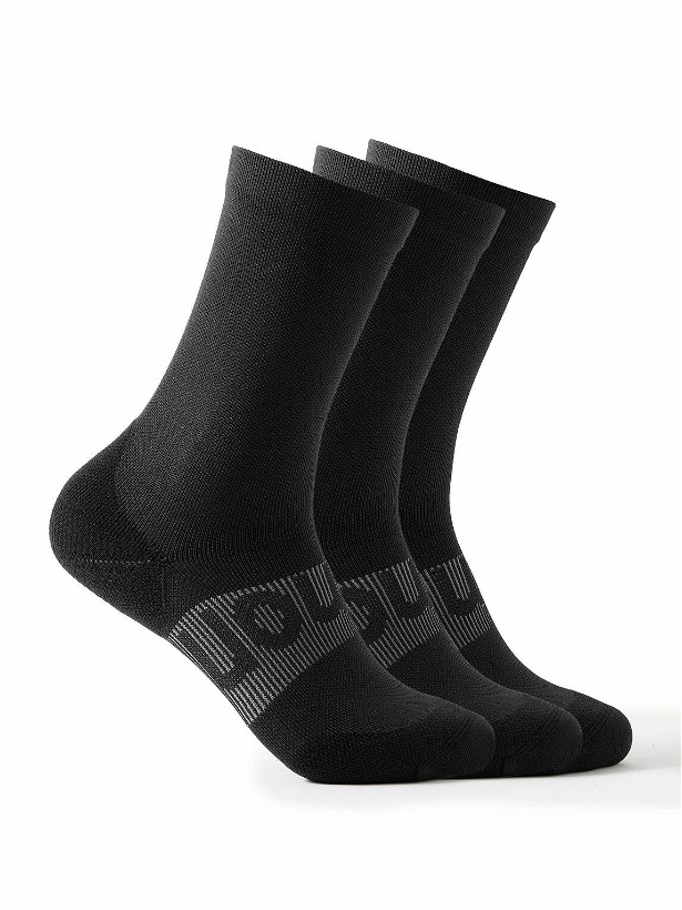 Photo: Lululemon - Three-Pack Power Stride PerformaHeel™ Socks - Black