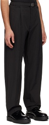 AMOMENTO Black Belted Trousers