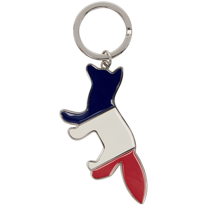 Maison Kitsune Multicolor Fox Keychain Maison Kitsune