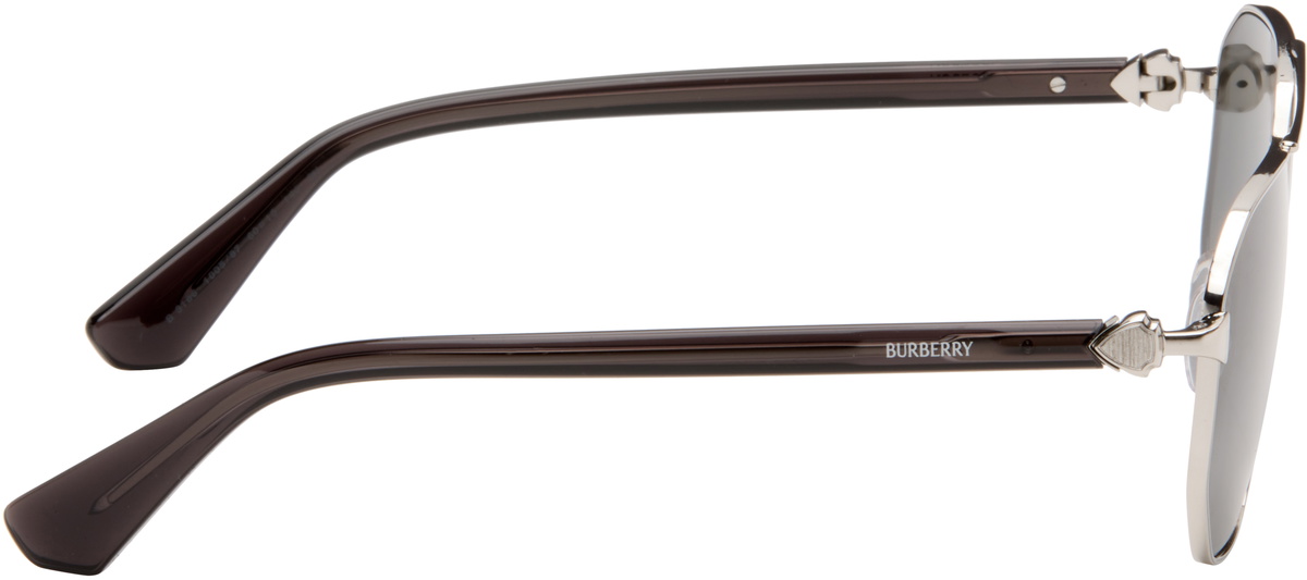 Burberry Silver Metal Shield Aviator Sunglasses​