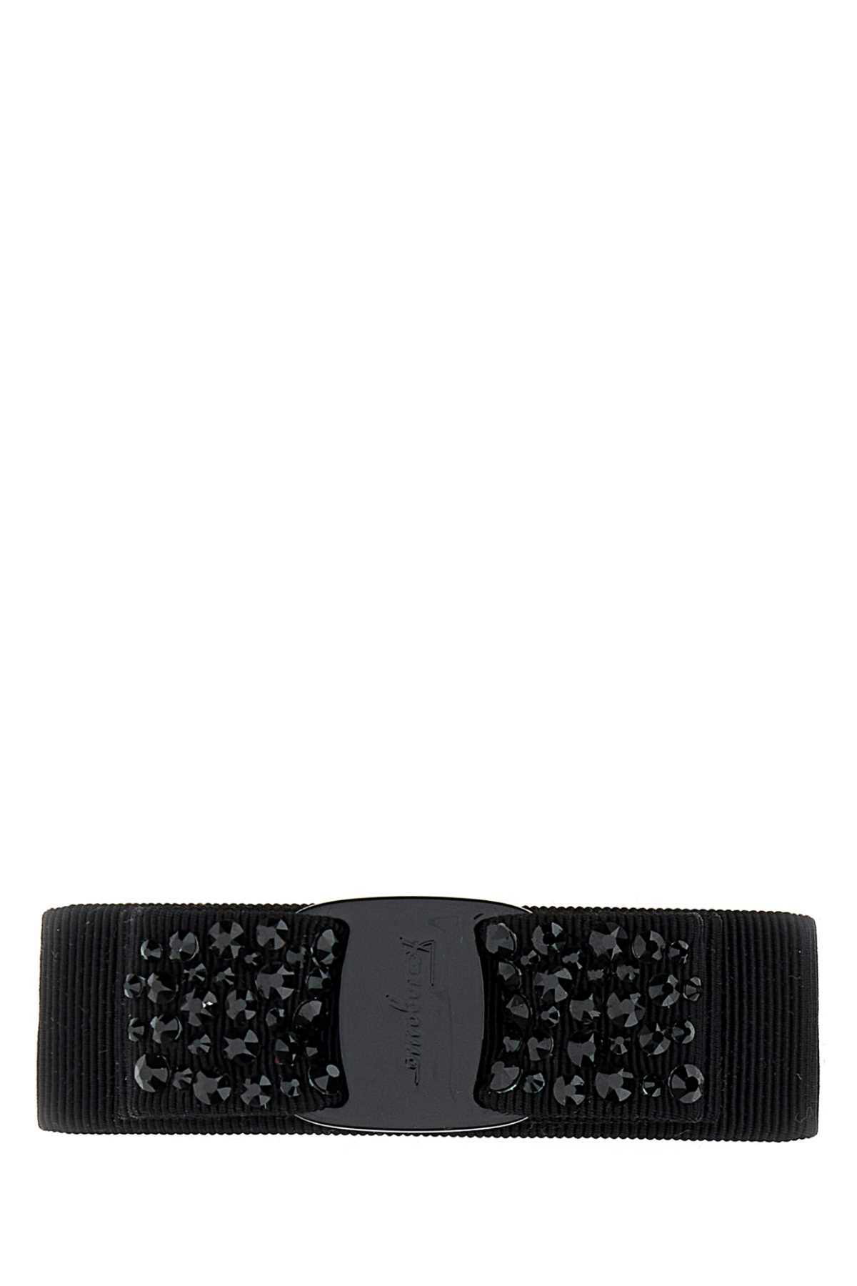 Ferragamo Black Cotton Hair Accessories Salvatore Ferragamo