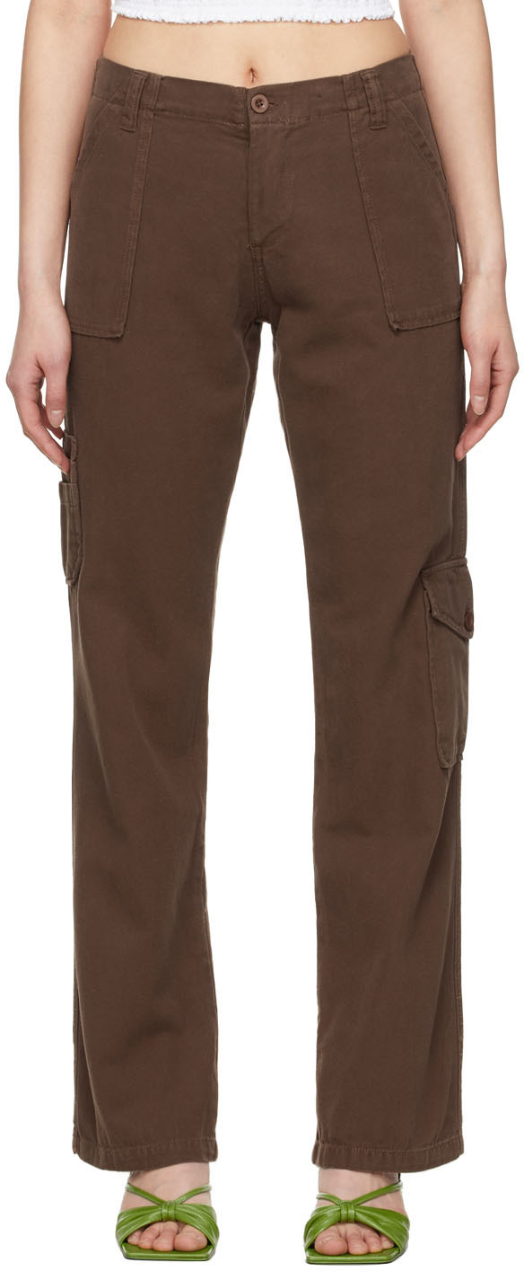Danielle Guizio Brown Cotton Trousers