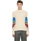 Kiko Kostadinov White Delva Sleeve Intarsia Knit Sweater