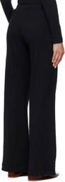 LESET Black Pointelle Boxer Lounge Pants