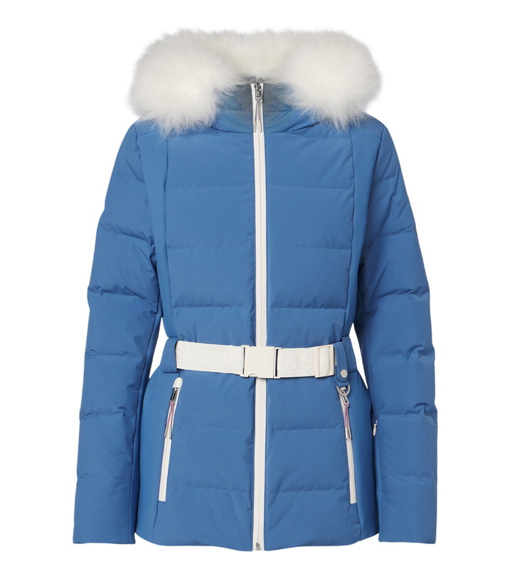Photo: Yves Salomon Belted shearling-trimmed ski jacket