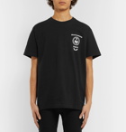 Blackmeans - Printed Cotton-Jersey T-Shirt - Black
