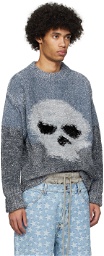 ERL Gray Skull Sweater