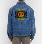 Gucci - Oversized Appliquéd Denim Jacket - Men - Blue