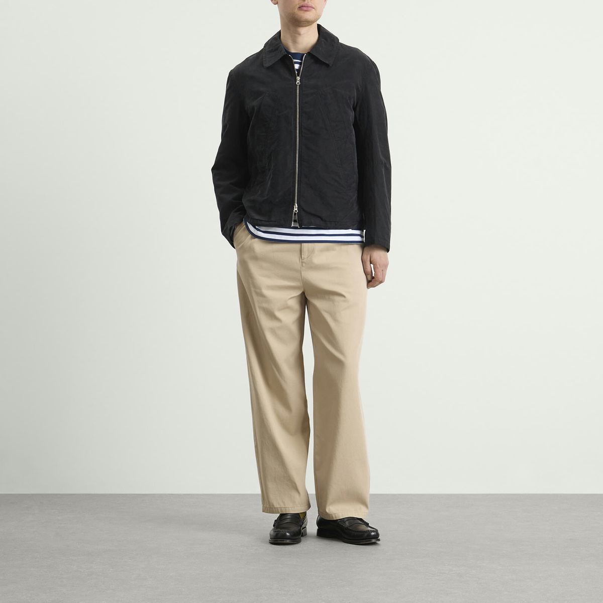 A.P.C. Men's Ricky Double Pleat Chinos in Beige