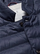 Brunello Cucinelli - Quilted Nylon Down Gilet - Blue