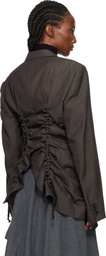 Comme des Garçons Homme Plus Khaki Wool Top Gabardine Medium Blazer
