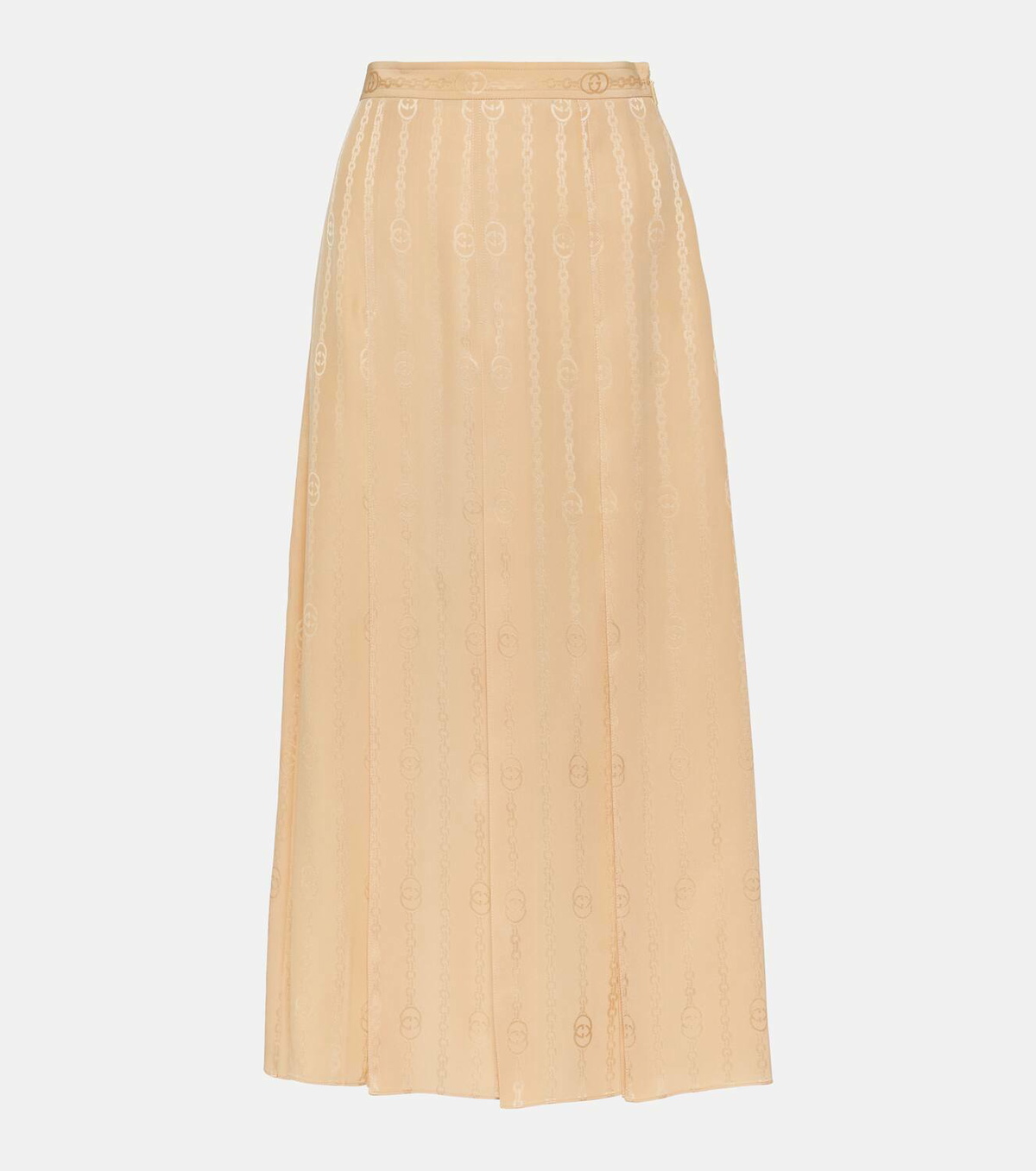 【送料&関税込】Gucci Interlocking G A-line Skirt Gucci Interlocking G Skirt White Black (Size 42) Authentic