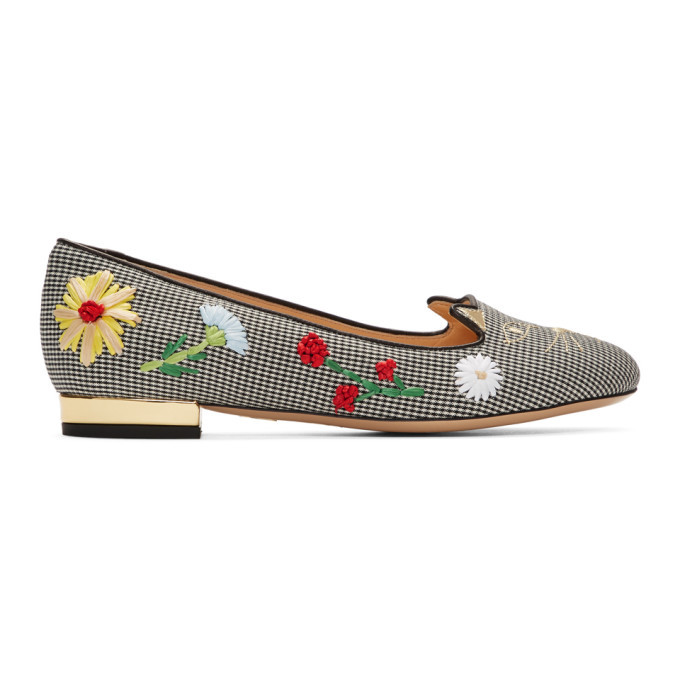 Photo: Charlotte Olympia Black and White Gingham Kitty Flats