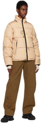 The Very Warm Tan Hooded Puffer Jacket