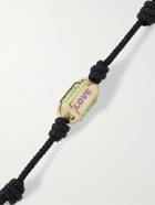 LUIS MORAIS - 14-Karat Gold, Cord and Enamel Bracelet