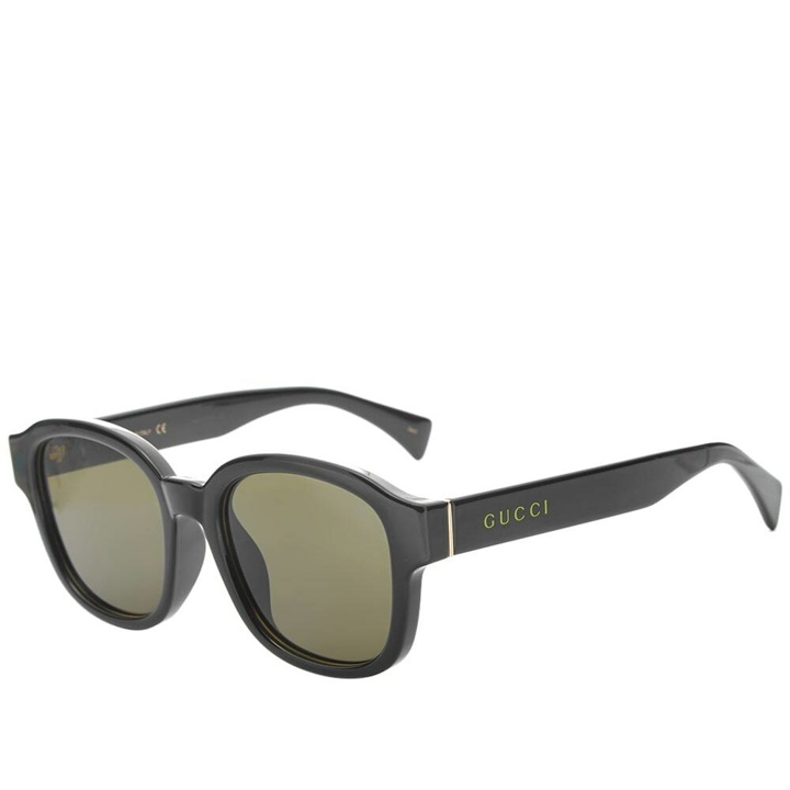 Photo: Gucci Men's Eyewear GG1140SK Sunglasses in Black/Green
