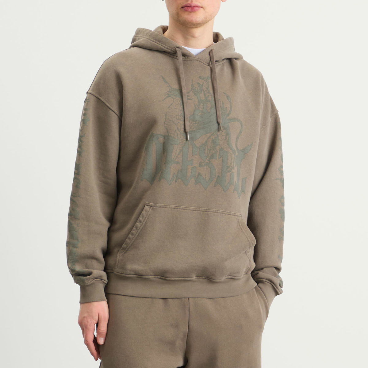 Diesel Men's Griffon Hoodie in Brown