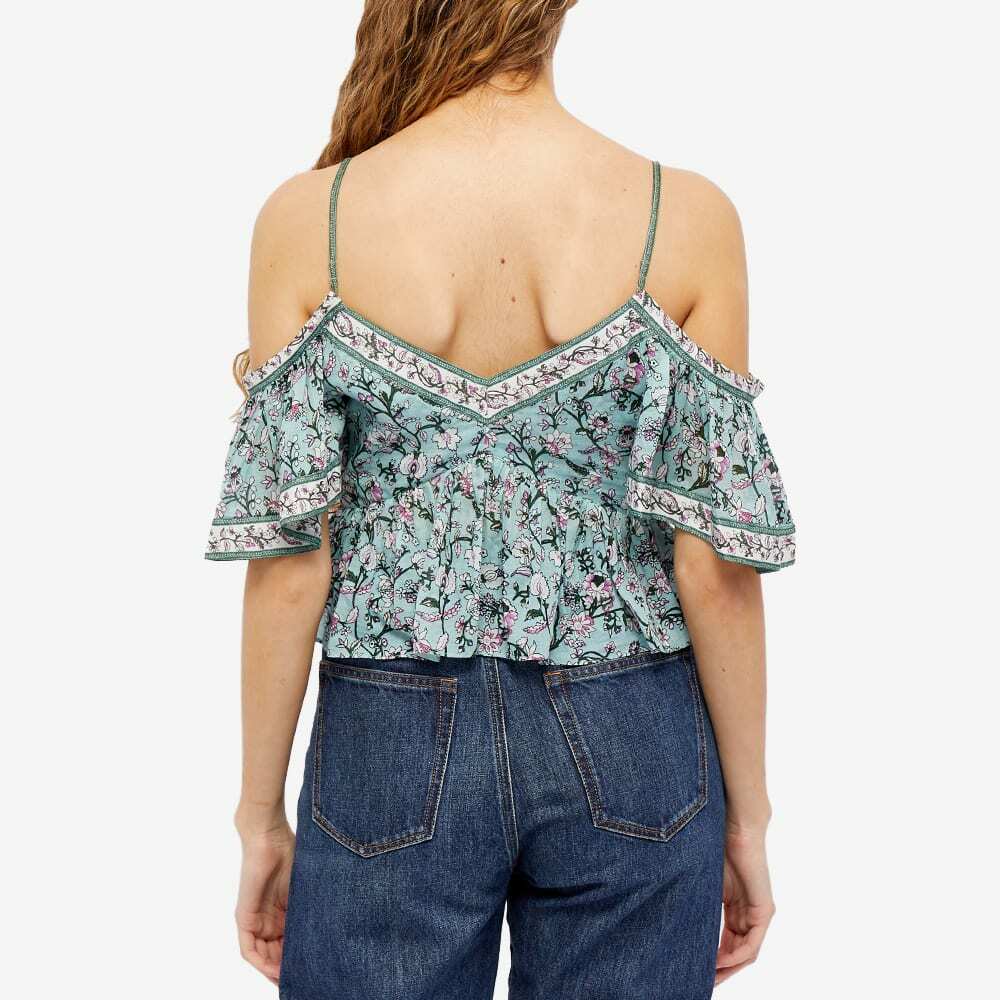Isabel Marant Étoile Women's Garuva Floral Crop Top in Almond