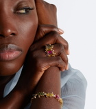 Suzanne Kalan 18kt gold ring with sapphires and diamonds