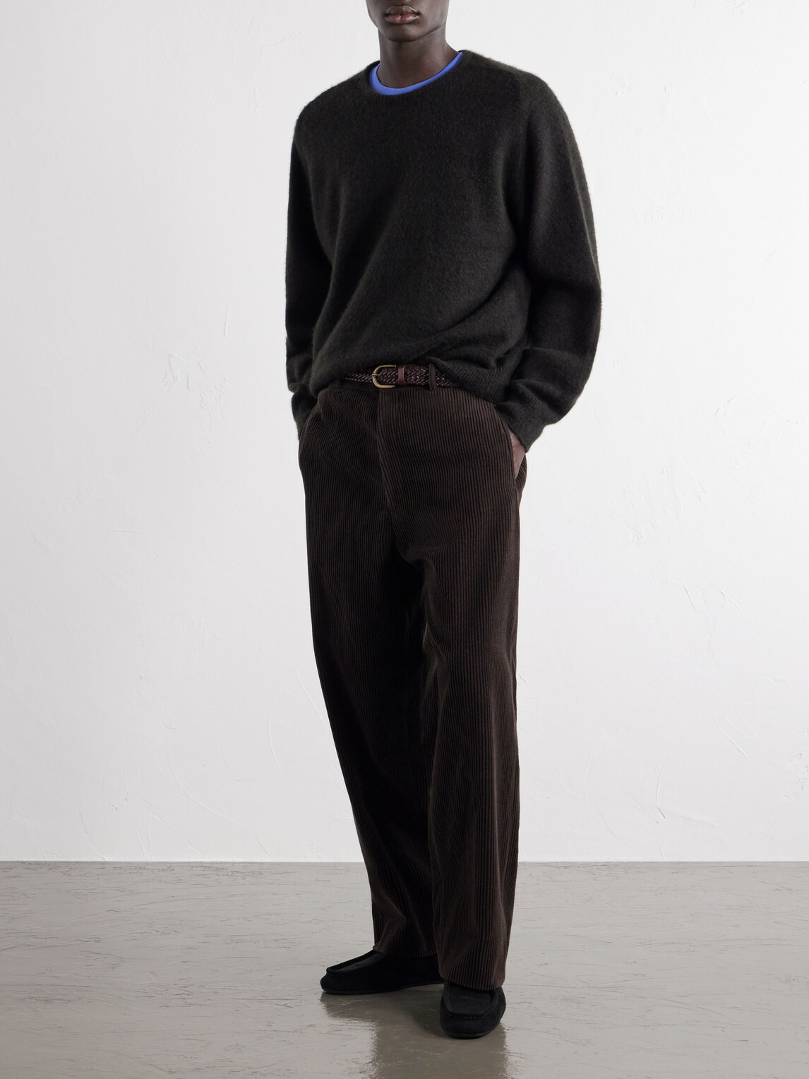 A.PRESSE - Brushed Cashmere Sweater - Brown