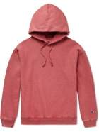 Champion - Logo-Appliquéd Cotton-Blend Jersey Hoodie - Red