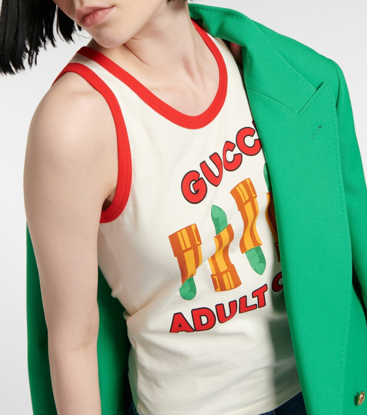 Gucci Printed cotton tank top Gucci