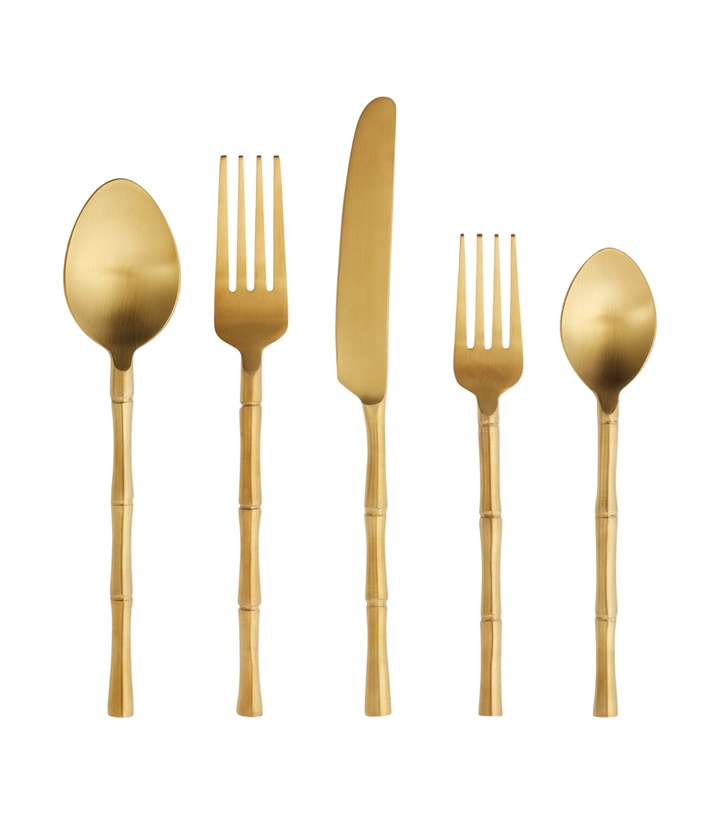 Photo: Les-Ottomans Bamboo 5-piece cutlery set