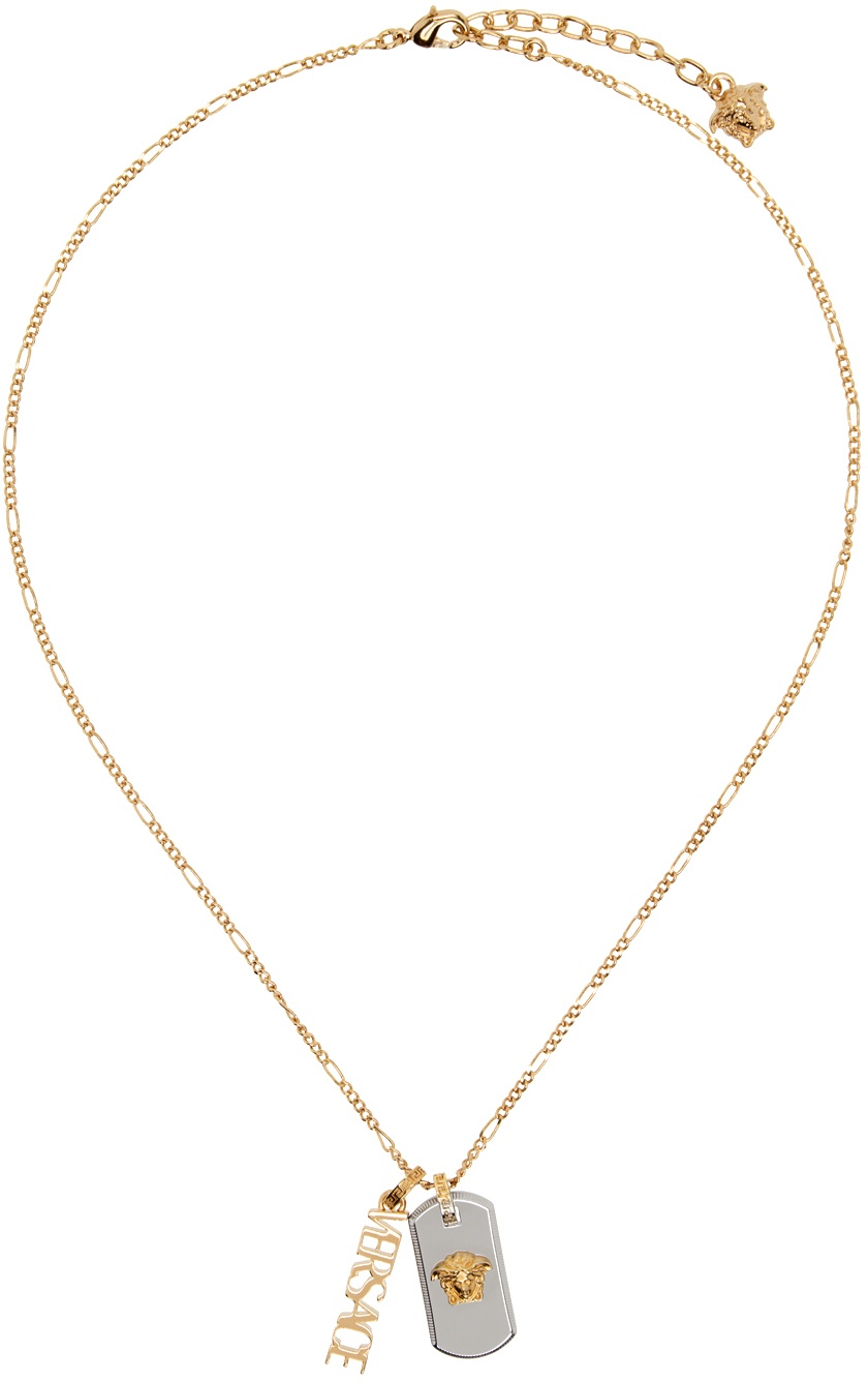 Photo: Versace Gold & Silver Medusa Logo Necklace