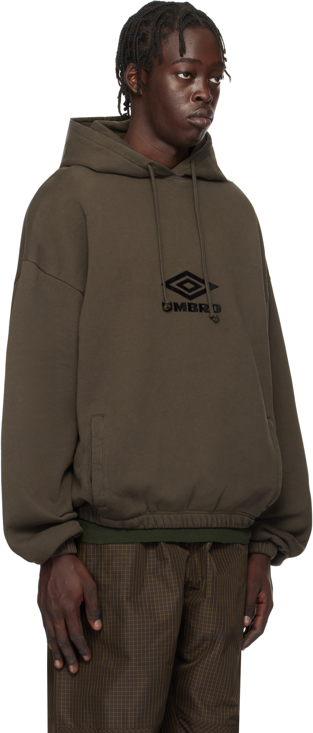 【UMBRO】 UMB X SLAM JAM MASK OG LOGO HOODIE BROWN Mikiny Umbro Masked Og Logo Hoodie Dark Brown | Footshop