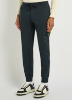 Stone Island Logo Cotton Sweatpants Navy