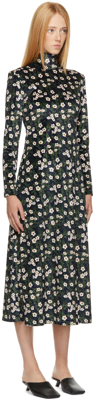 Dress Rook Rokh Navy Velour Mask Dress Rokh