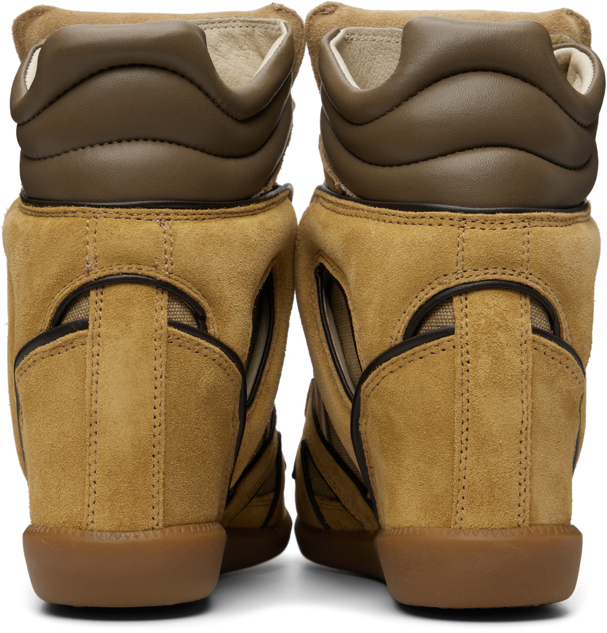 Isabel Marant Khaki & Tan Bekett Sneakers