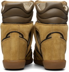 Isabel Marant Khaki & Tan Bekett Sneakers