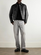 Bottega Veneta - Textured-Leather Blouson Jacket - Black