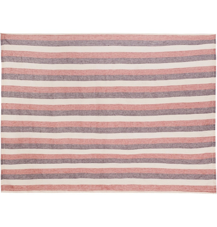 Photo: Frescobol Carioca - Striped Linen Towel - Red