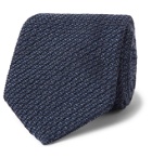 Canali - 8cm Textured Wool and Silk-Blend Tie - Blue