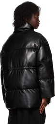 Stand Studio Black Milani Faux-Leather Coat