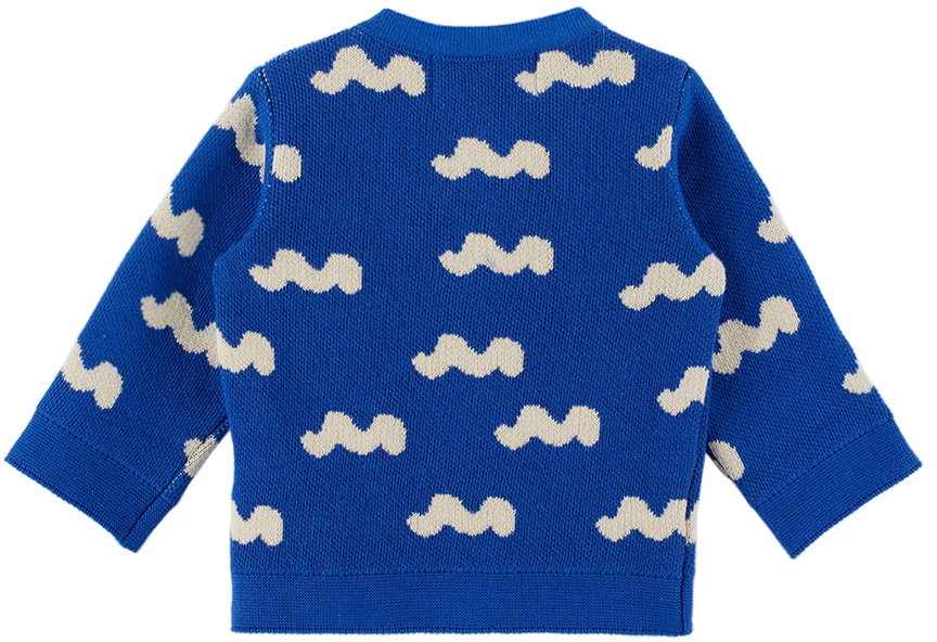 Bobo Choses Baby Blue Waves Cardigan