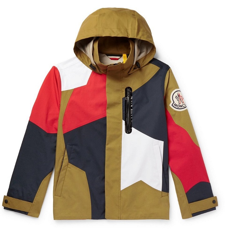 Photo: Moncler Genius - 2 Moncler 1952 Baudrier Panelled Cotton Hooded Jacket - Green