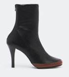 JUDE Luna croc-effect leather ankle boots