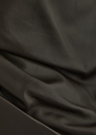 Arma Sarande Gathered Asymmetric Leather top Brown