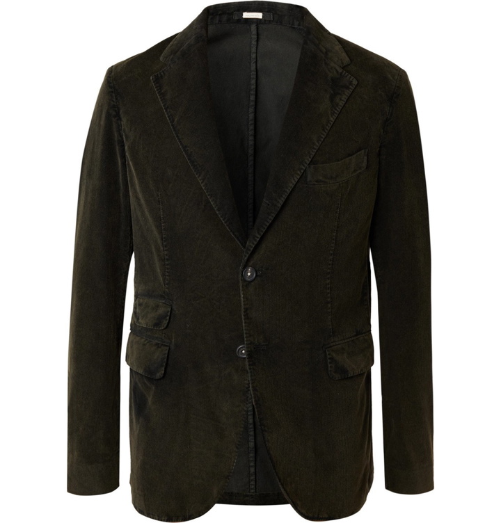Photo: Massimo Alba - Cotton-Corduroy Suit Jacket - Green